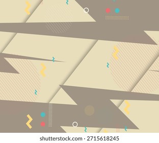 Fondo Abstractas con varios zigzag agudo y fondo de patrón geométrico