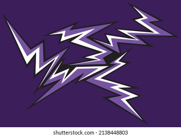 Abstract background with various spikes and zigzag line pattern