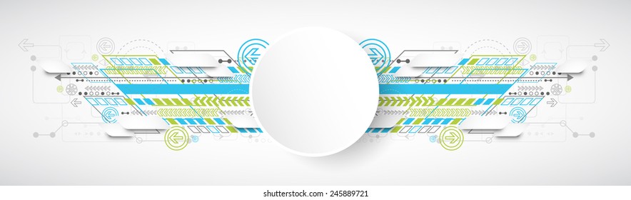 Abstract background with various technological elements