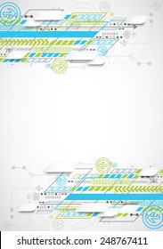 Abstract background with various technological elements