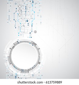 Abstract background with various technological elements. Vertical structure pattern technology backdrop. Vector