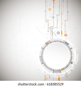 Abstract background with various technological elements. Vertical structure pattern technology backdrop. Vector