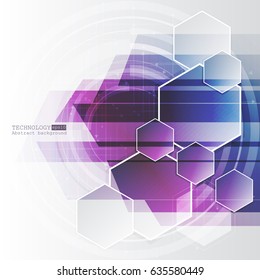 Abstract background with various technological elements. Vertical structure pattern technology backdrop. Vector