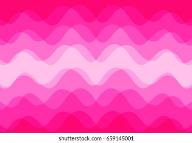 Abstract background vector along the pink wave that overlap.