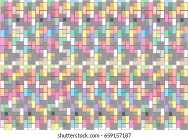 Abstract background vector along the various colorful square that overlap.