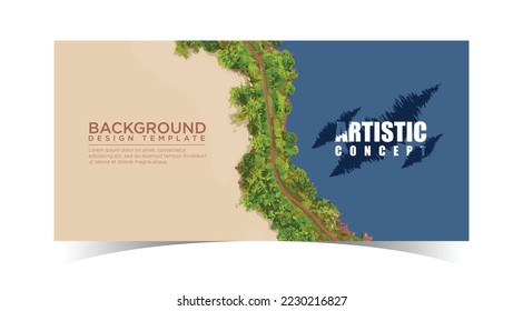Abstract Background Vector Artistic Scenery Banner Design