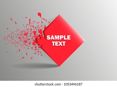 Abstract Background. Vector Banner with explosion effect.