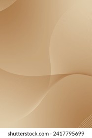 Abstract background vector beige, peach fuzz with dynamic waves for wedding design. Futuristic backdrop with network wavy lines. Premium template with stripes and gradient mesh for banner or poster.