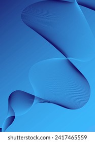 Abstract background vector blue with dynamic waves for business design. Futuristic technology network or wavy lines. Premium stripe texture for wedding banner or poster. Template with gradient mesh.