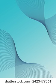 Abstract background vector blue with dynamic waves for wedding design. Futuristic technology network or wavy lines. Premium stripe texture for wedding banner or poster. Template with gradient mesh.