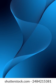 Fondo Abstractas Vector azul con ondas dinámicas para el diseño de negocios. Red tecnológica futurista o líneas onduladas. Textura de la raya de Premium para el Anuncio de novia o el póster. Plantilla con malla degradada.