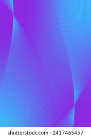 Abstract background vector blue, violet with dynamic waves for wedding. Futuristic technology backdrop with network wavy lines. Premium template with stripes, gradient mesh for banner or poster.