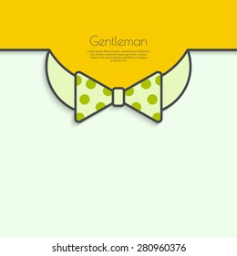 Abstract background with vector bow tie. 