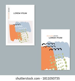 Abstract background vector brochure template. Cover design for brochure leaflet flyer or postcard. Creative minimalistic design
