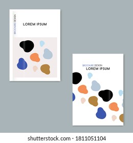 Abstract background vector brochure template. Cover design for brochure leaflet flyer or postcard. Creative minimalistic design