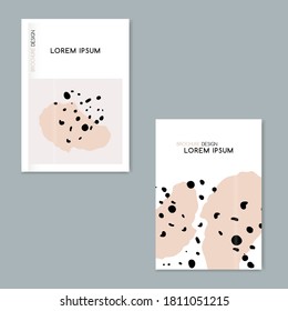 Abstract background vector brochure template. Cover design for brochure leaflet flyer or postcard. Creative minimalistic design