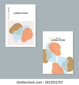 Abstract background vector brochure template. Cover design for brochure leaflet flyer or postcard. Creative minimalistic design