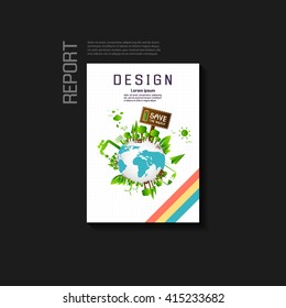 Abstract background vector brochure template. Flyer Layout