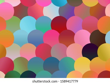 Abstract background of vector bubbles or circles with halftones