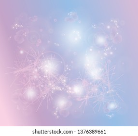 Abstract background with vector butterflies and glare