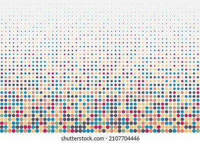 Abstract background with vector color dots. Dotted pattern art effect