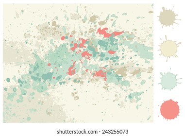 Abstract background. Vector background with color spots and four spots 