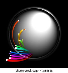 abstract background, vector, colorful 3d stripes