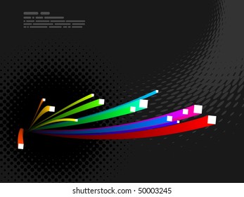 abstract background, vector, colorful 3d stripes