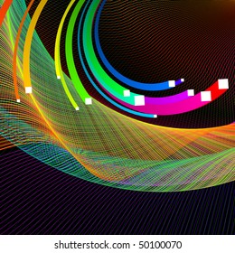 abstract background, vector, colorful 3d stripes