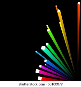abstract background, vector, colorful 3d stripes