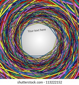 Abstract background vector, colorful doodles