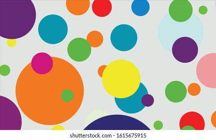 abstract background vector with colorful polka-dots