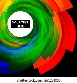 Abstract Background Vector with Colorful Spiral Pattern