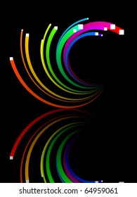 abstract background, vector, colorful  stripes