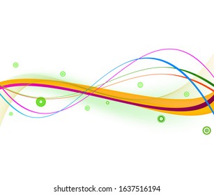 Curva vectorial de fondo abstracta, decoración, ilustración de diseño ornamental	