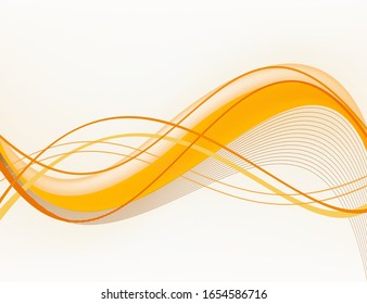 Curva vectorial de fondo abstracta, decoración, ilustración de diseño ornamental	