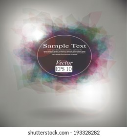Abstract background. Vector depiction of 3d shapes.