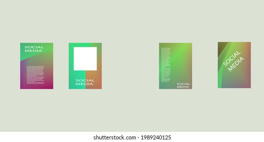 Abstract background vector design with beautiful gradient color for social media needs
