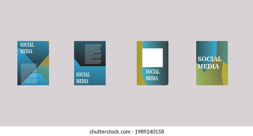 Abstract background vector design with beautiful gradient color for social media needs
