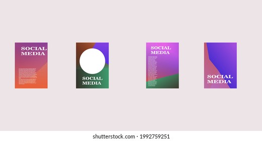 Abstract background vector design with beautiful gradient color for social media needs
