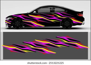 abstract background vector design, car wrap, modern wrap with bright patterns and colors with unique and cool line patterns. my own work not ai generate
