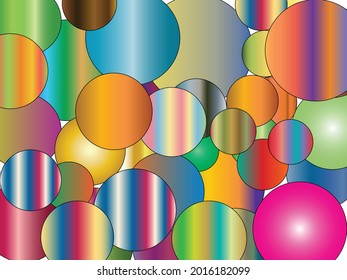 Abstract background vector design of colored circles