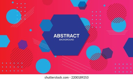 Abstract background vector design with geometric elements 