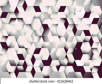 Abstract Background . Vector Design . Glitter Pink Cube