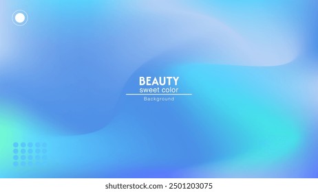 Abstract background vector design green purple blue color combination aurora pattern Minimalist pastel color design.