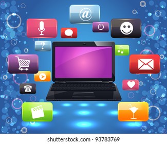 Abstract Background Vector Design Internet Theme