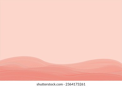Abstract of background vector. Design japanese style of line wave of light red background. Design print for illustration, magazine, cover, card, background, wallpaper. Set 4