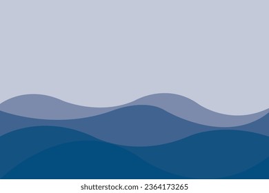 Abstract of background vector. Design japanese style of line wave of blue background. Design print for illustration, magazine, cover, card, background, wallpaper. Set 6