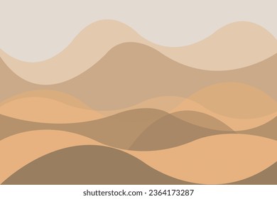 Resumen del vector de fondo. Diseñar el estilo japonés de la ola de línea de fondo marrón. Impresión de diseño para ilustración, revista, portada, tarjeta, fondo, fondo de pantalla. Establecer 7
