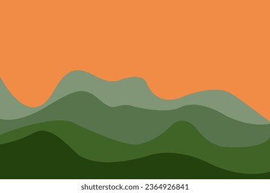 Abstract of background vector. Design japanese style of line wave of green background. Design print for illustration, magazine, cover, card, background, wallpaper. Set 3